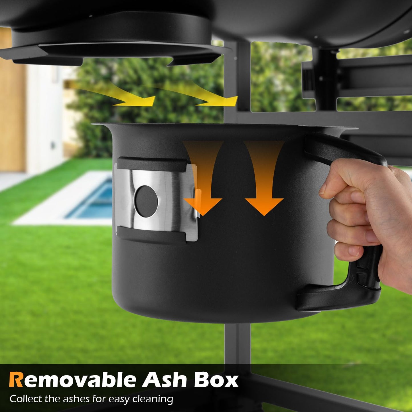 Charcoal BBQ Grill, Garden Barbecue Trolley with Wheels