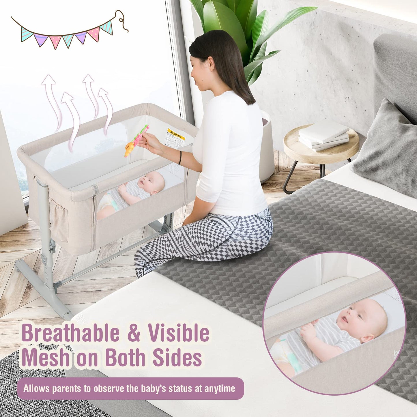 Easy Folding Cot Bed with Mattress