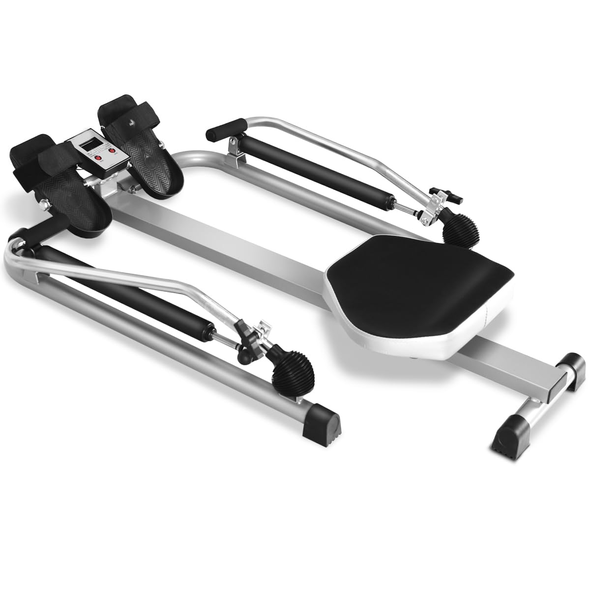 Hydraulic Rowing Machine with LCD Monitor for Home Gym