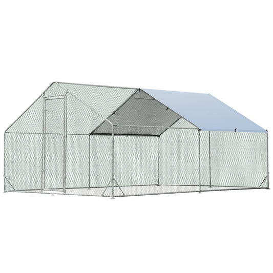 Large Spire Shaped Chicken Coop with Sun Protective Cover