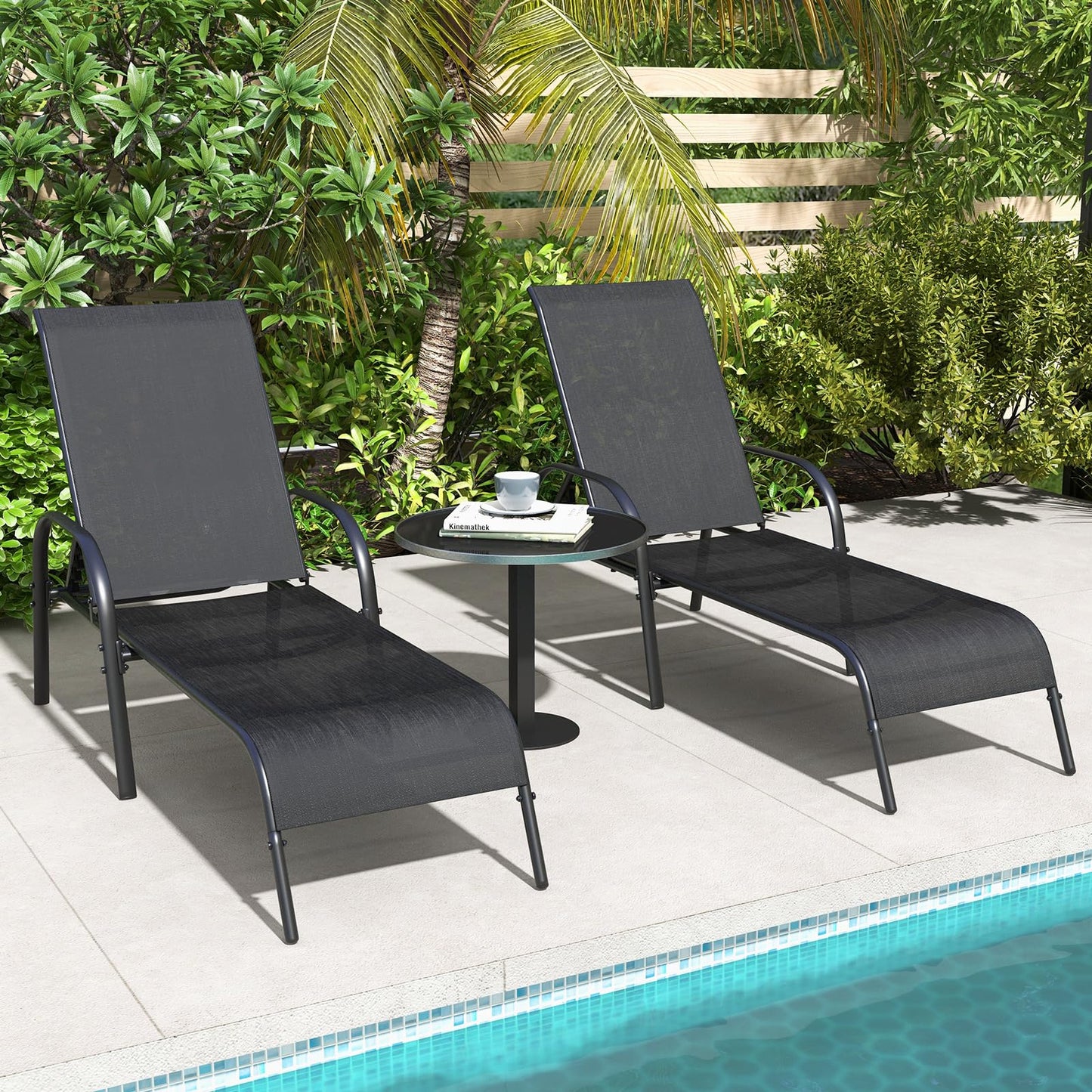 5-Level Adjustable Garden Sun Lounger