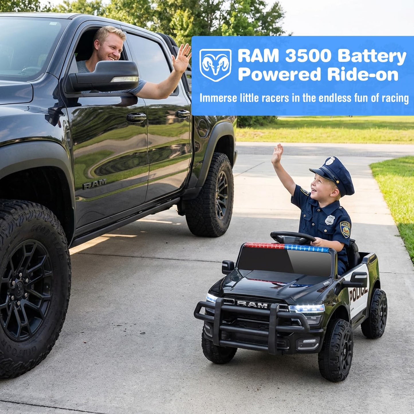 12V Kids Ride on Car with Remote Control, Lights