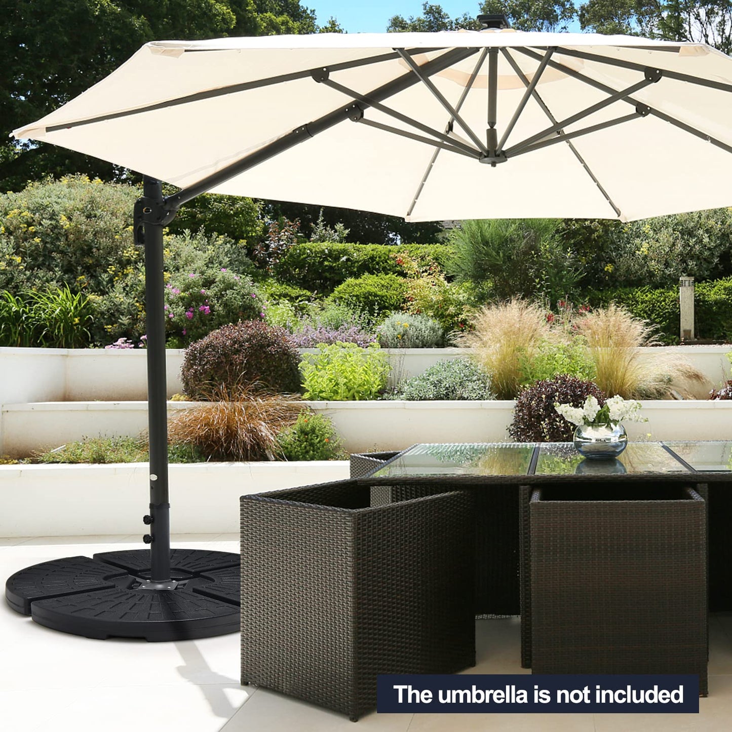Outdoor Garden Patio Yard Cantilever Banana Umbrella Base Weight