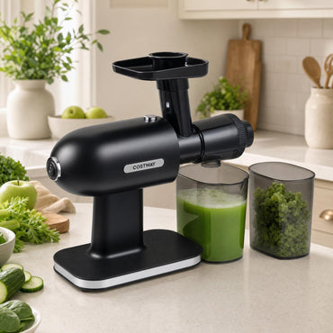 Cold Press Juicer Machine with Reverse Function, Pusher & Brush