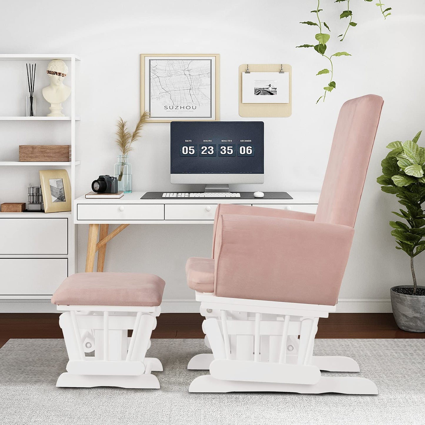 Nursing Glider and Footstool