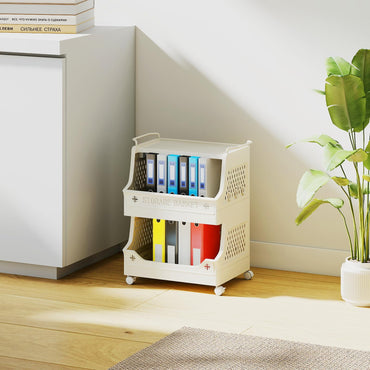 3/4/5/6 Tier Rolling Laundry Basket with Wheels and Handles for Laundry Room