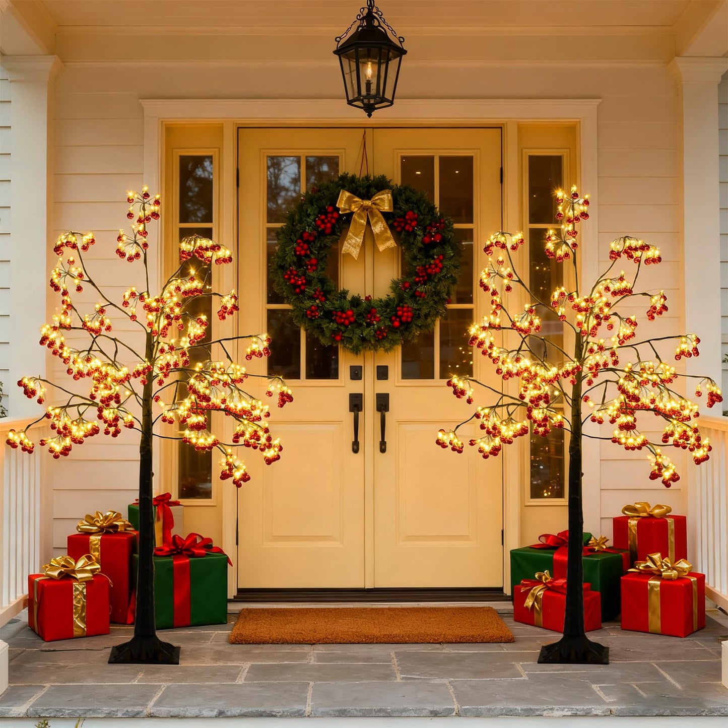 150 CM Christmas Decoration Tree Artificial Tree with Bendable Branches and 384 Red Balls