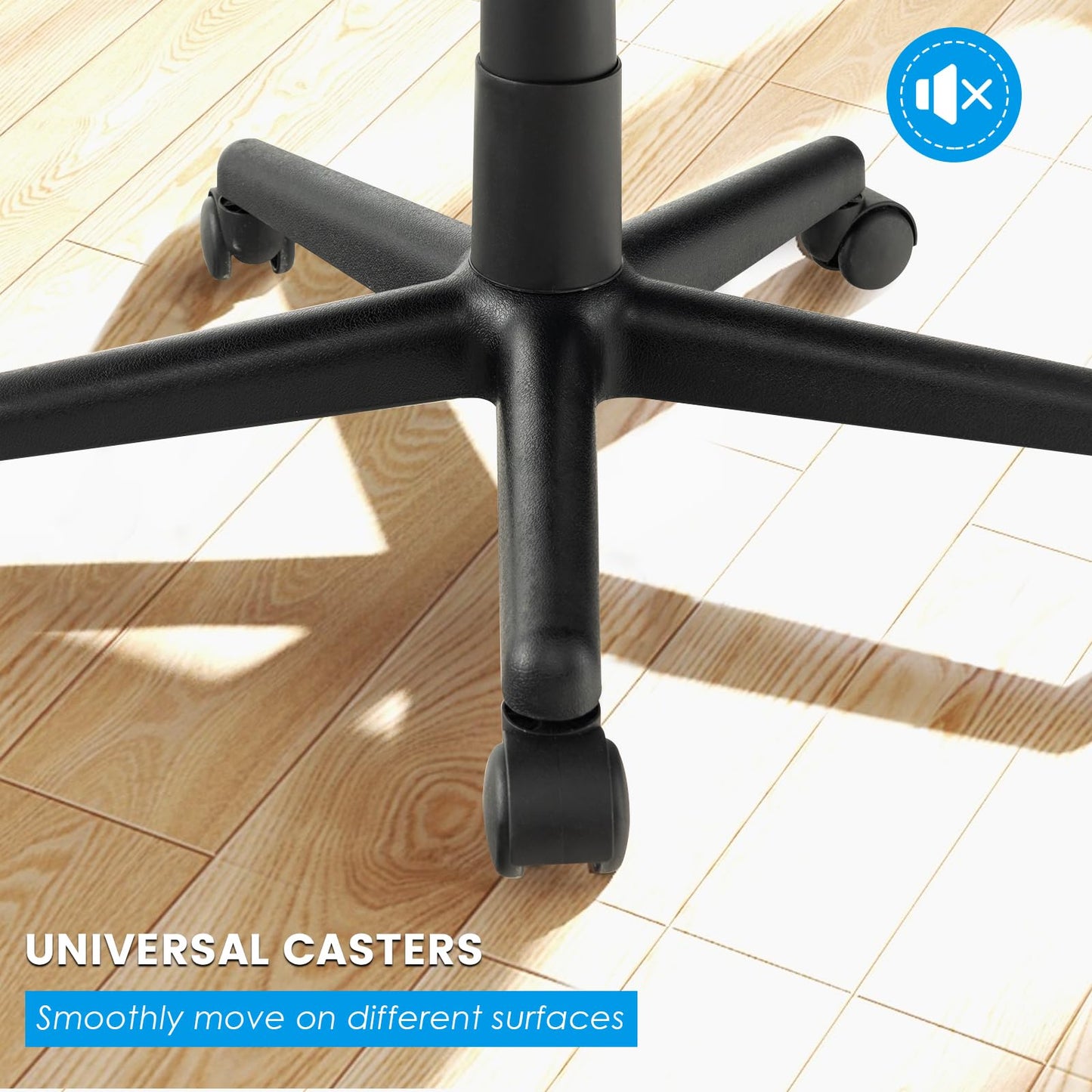 Height Adjustable Ergonomic Swivel Computer Desk Chair with Armrests
