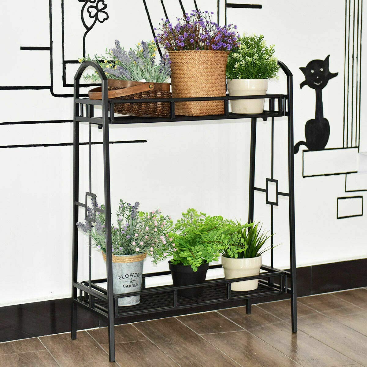 Indoor Outdoor Flower Pots Holder Display Rack