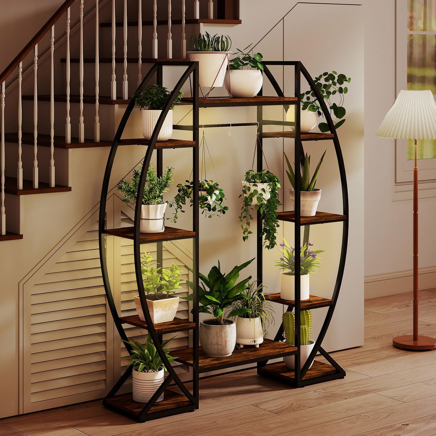 160CM Tall Indoor Plant Stand with Grow Lights