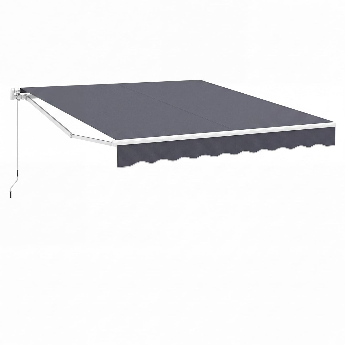 3 x 2.5m Retractable Manual Awning, Anti-UV and Waterproof Garden Patio Canopy