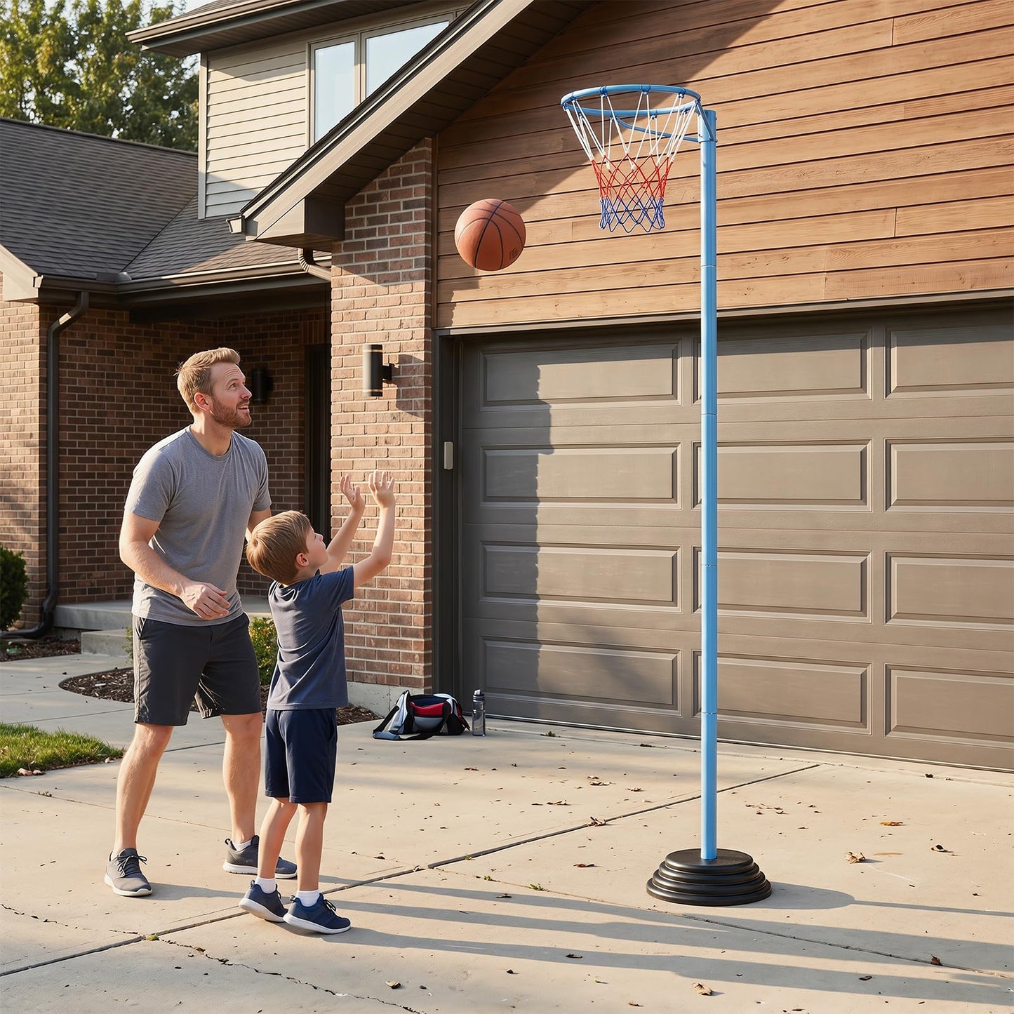 Netball Stand and Post, Adjustable Basketball Goal System