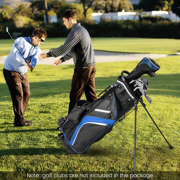 Golf Stand Bag wIth 14 Way Top Dividers 6 Pockets Cooler Bag Dual Strap and Rain Hood