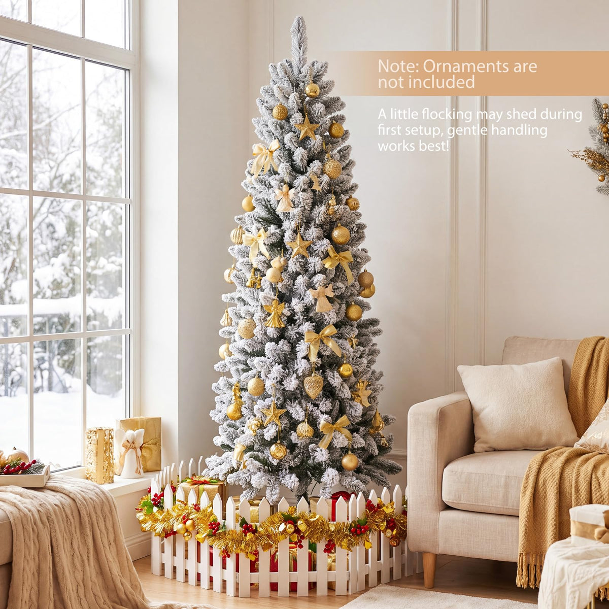 6FT Pre-Lit Christmas Tree with RGB LED Lights