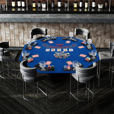 120CM 8-Player Foldable Poker Table Top with Carrying Bag