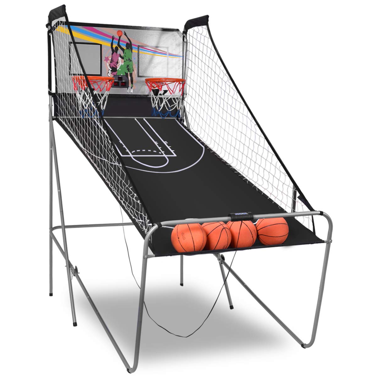 Dual Shot Electronic Foldable Basketball Arcade Game
