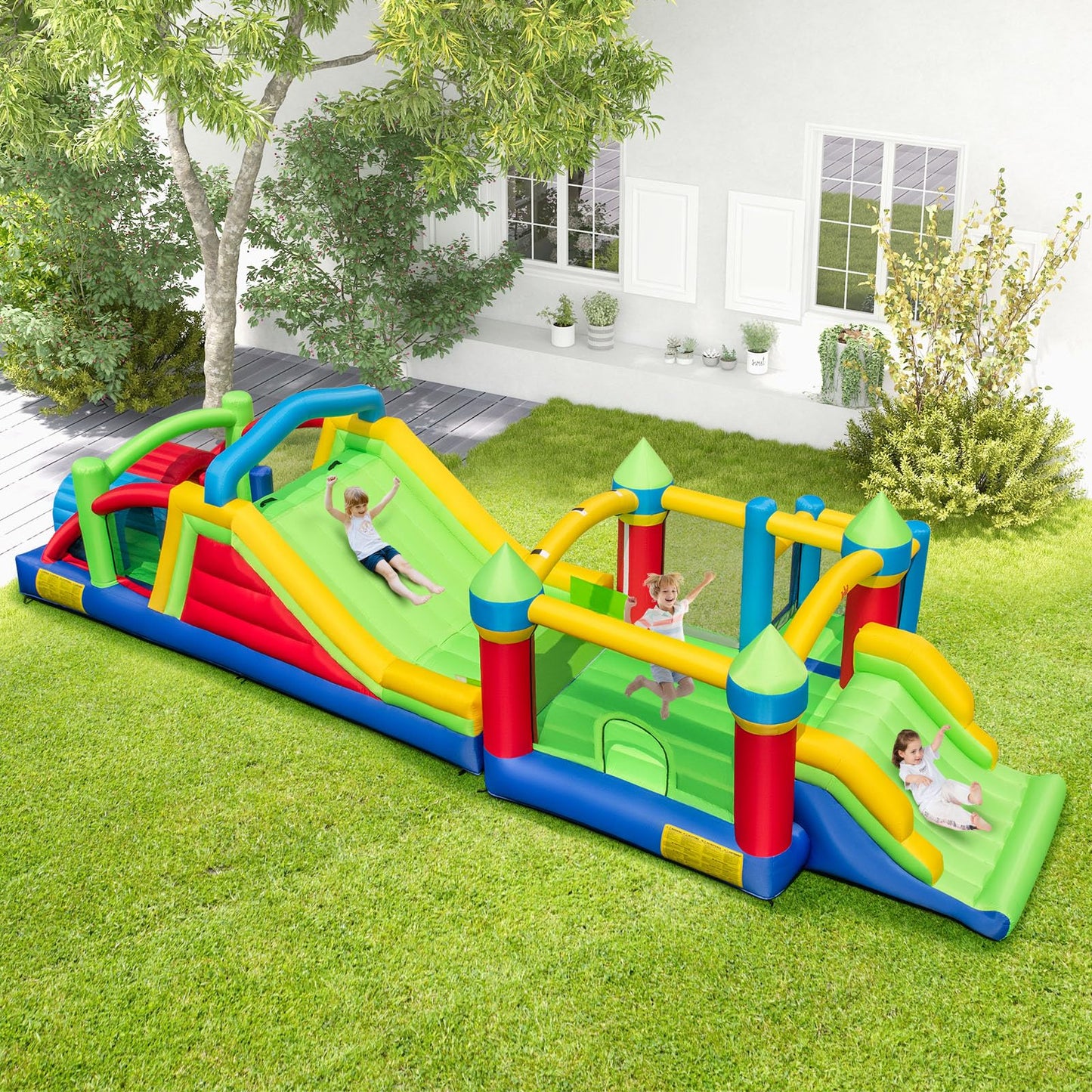 Giant Kids Bouncy Castle with Blower for Boys Girls 3-10 Years Old
