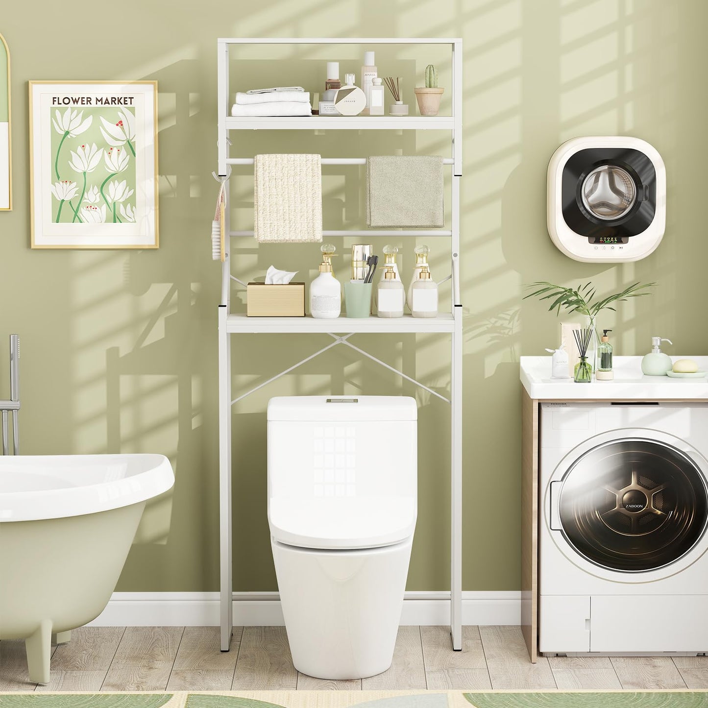 Freestanding Bathroom Space Saver Toilet Organizer