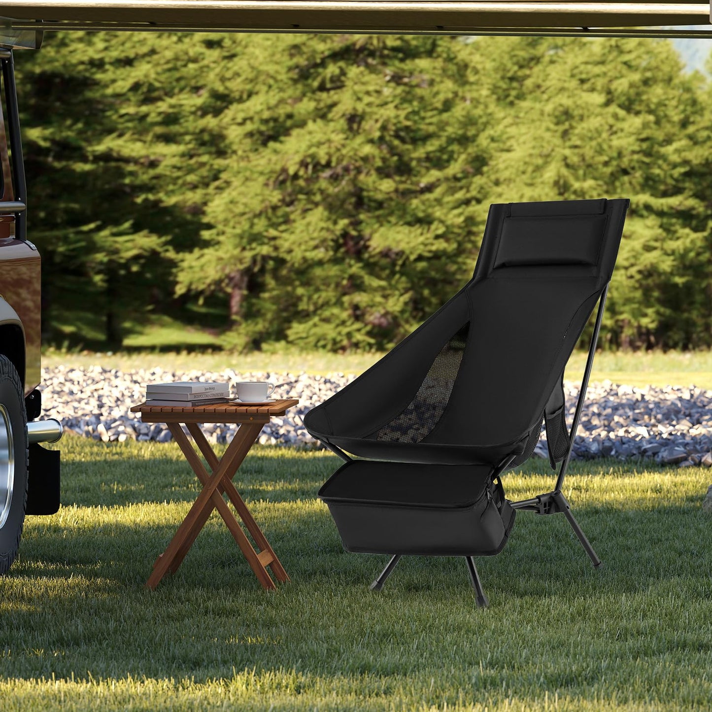 Portable Camping Chair High Back Ultra-Lightweight Foldable Backpacking Chair