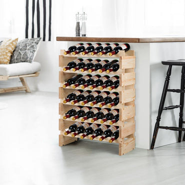 6 Tier Wine Rack with stackable Design for 36 Bottle