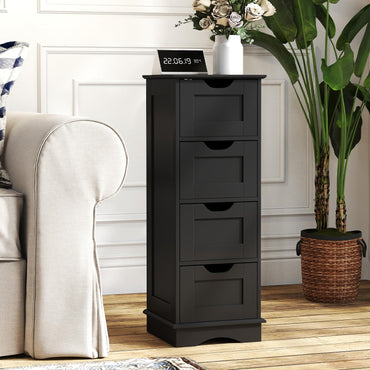 4-Drawer Bathroom Cabinet Narrow Floor Standing Cabinet