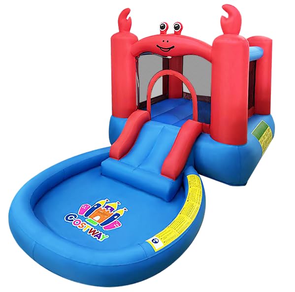 Crab-themed Water Park with Slide and Splashing Pools