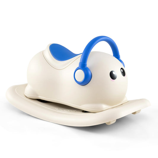 3-in-1 Rocking Horse for Toddlers 1-3 Years Old with Rolling Wheels