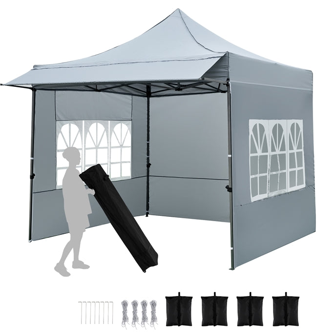 3m x 3m Pop up Canopy Tent, Outdoor Gazebo Instant Canopy