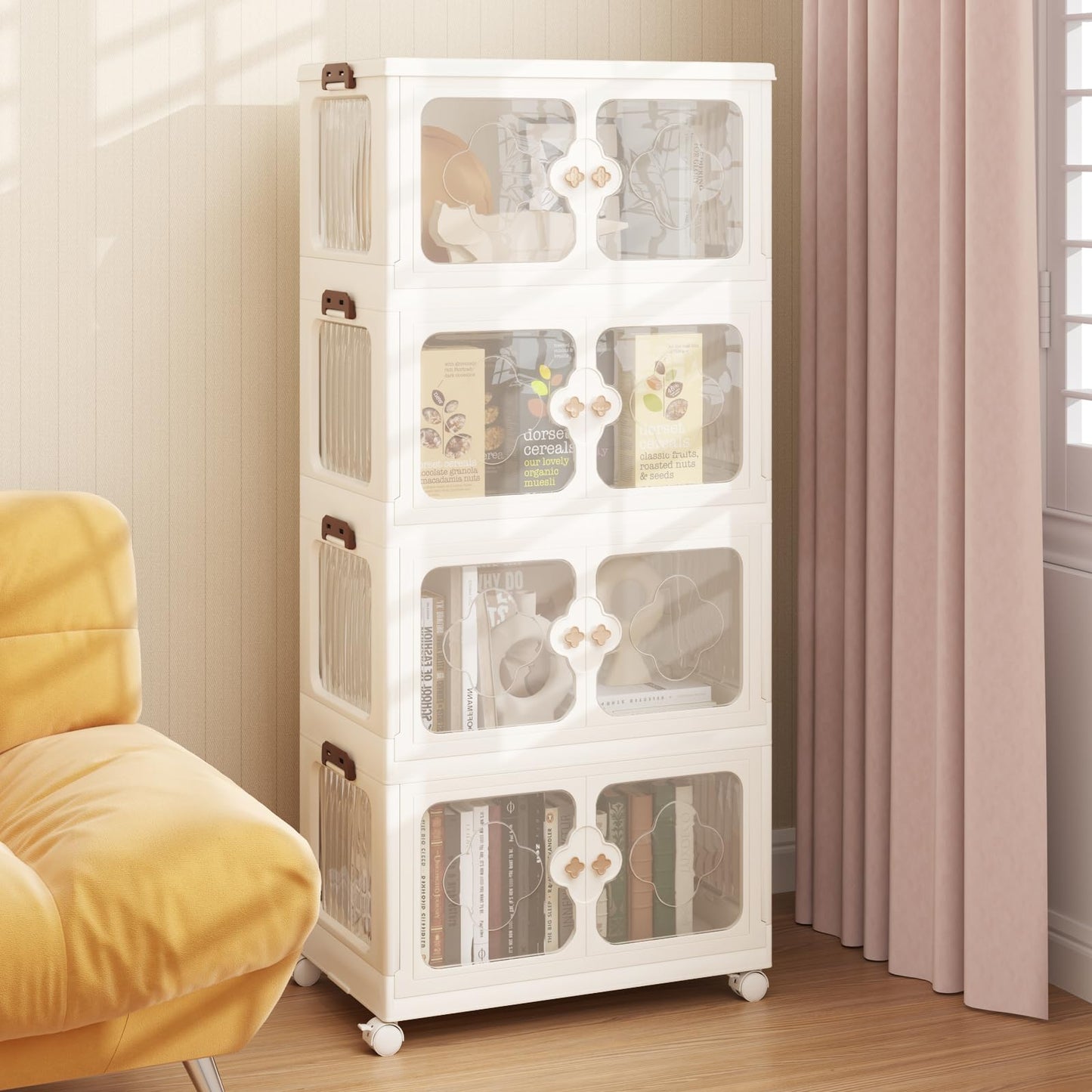 Stackable Storage Containers with Wheels and Lit