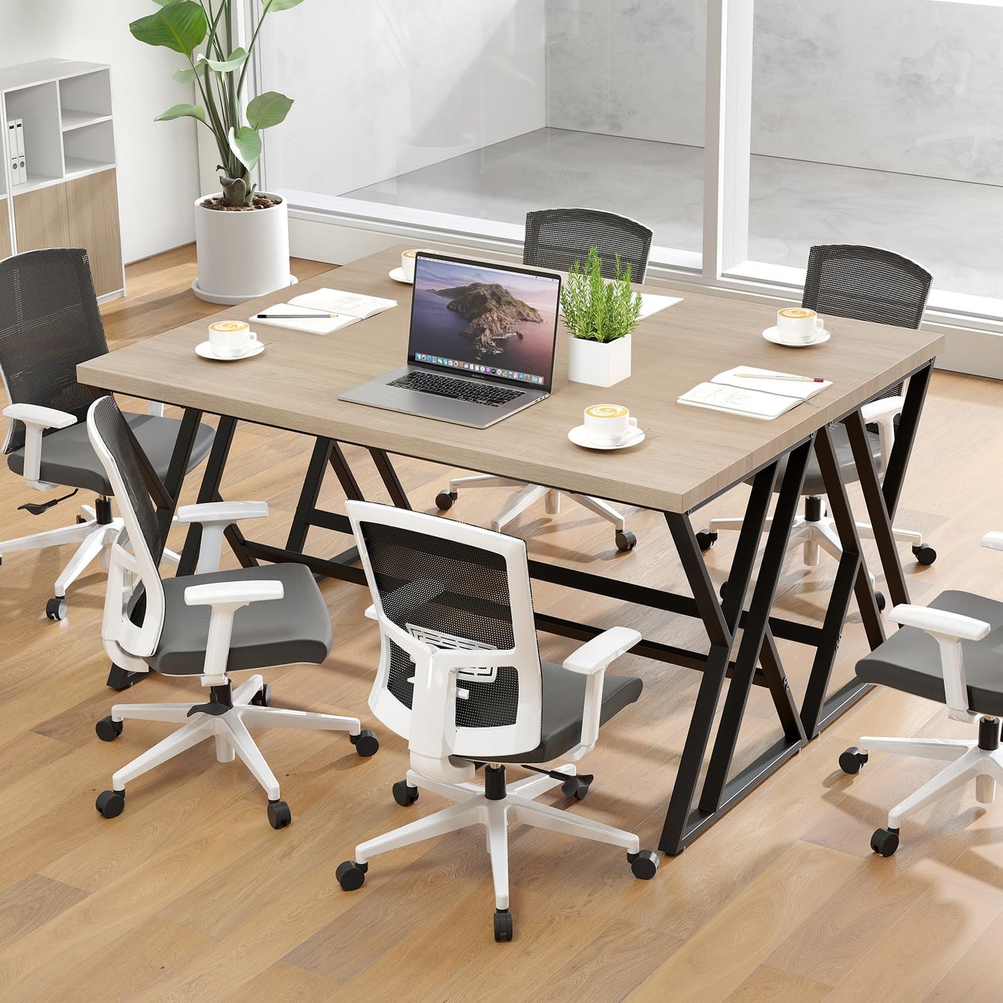 Home Office X Shaped Gaming Working Desk with Crossbar