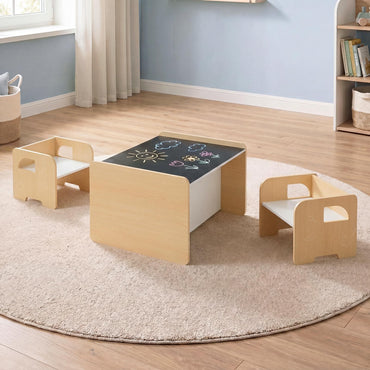 Kids Table and Chairs, Multifunctional Activity Desk Set