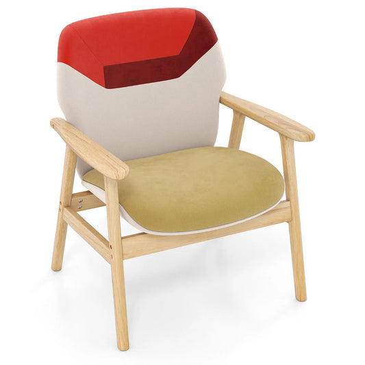 Modern Accent Chair Upholstered Side Armchair with Backrest