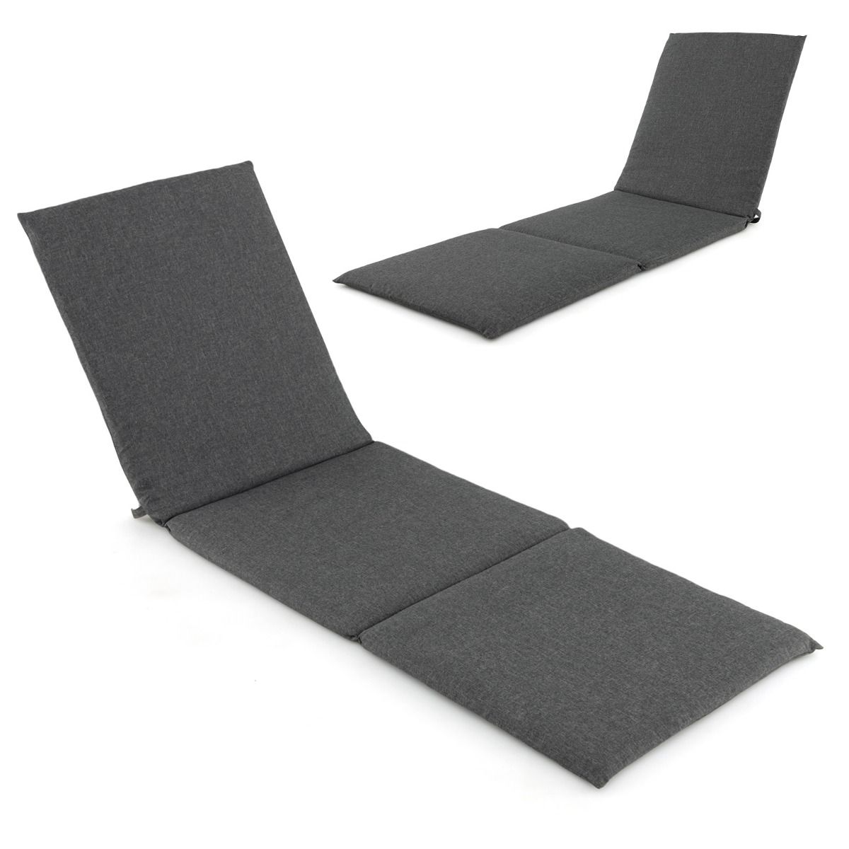 182x59cm Garden Recliner Cushions Chaise Sunlounger Replacement Pad