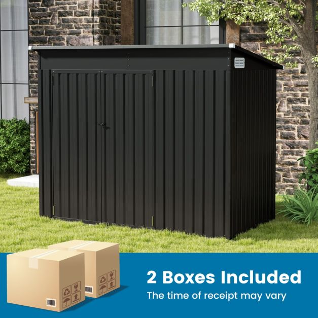 Outdoor Storage Shed Garden Tool House with 2 Doors