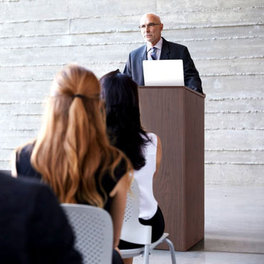 Podium Stand Hostess Stand for Speakers with Storage Shelf