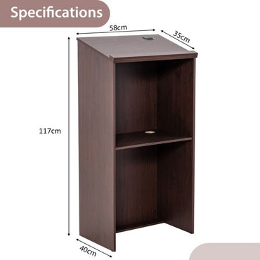 Podium Stand Hostess Stand for Speakers with Storage Shelf