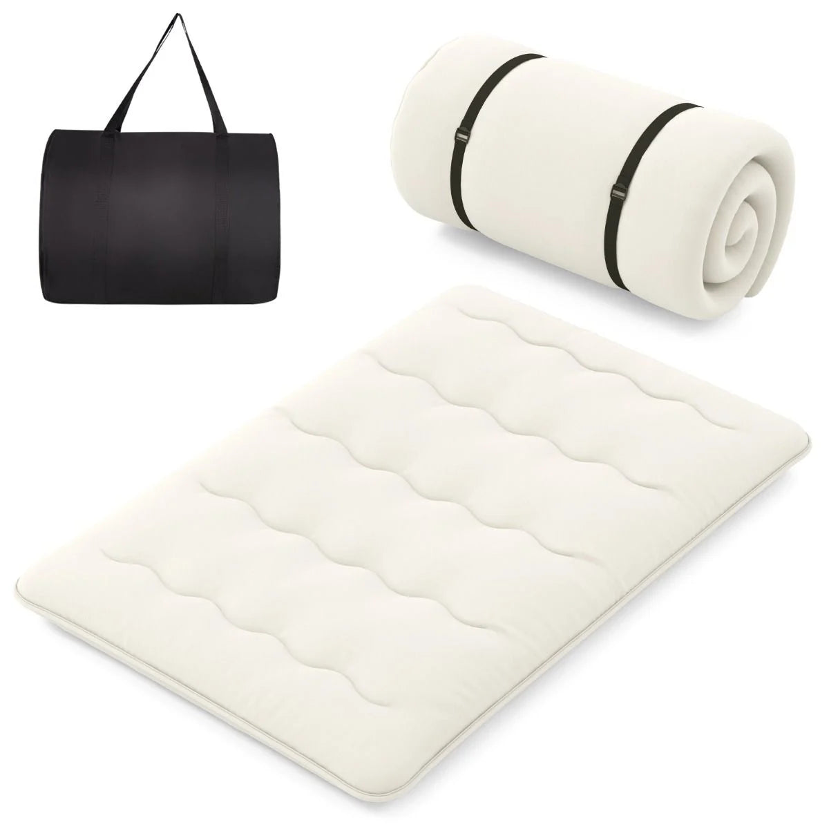 Japanese Floor Mattress with Washable Cover and Carry Bag