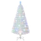 4/5/6/7 Feet Artificial Fiber Optic White Pre-lit Christmas Tree with Light