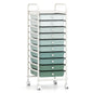 GiantexUK 10 Drawers Rolling Trolley, Multipurpose Utility Storage Organizer Cart with Wheels