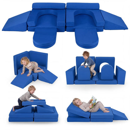 10 PCS Modular Kids Play Couch Toddler Climb and Crawl Foam Playset