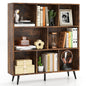 Bookcase 80/100/120/140 CM Storage Organizer with 4/5/5/5 Tapered Metal Legs