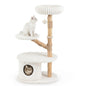 105 CM Tall Modern Cat Tower with Real Wood Branches and Scratching Posts for Cats