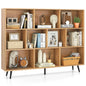 Bookcase 80/100/120/140 CM Storage Organizer with 4/5/5/5 Tapered Metal Legs