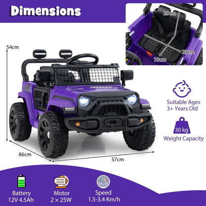 12V Kids Ride on Truck Car with Remote Control for Kid Over 3 Years Old