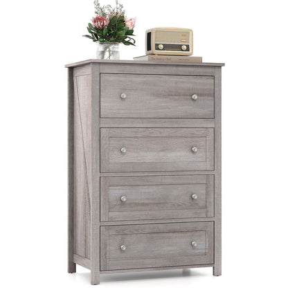 110cm Tall Storage Cabinet Chest of Drawers Clothes Organizer with 4 Drawers