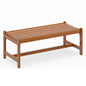 Wooden Garden Bench, 2 Seater Outdoor Bench with Slatted Curved Seat