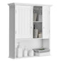 Wooden Wall Mounted Medicine Cabinet with Double Door