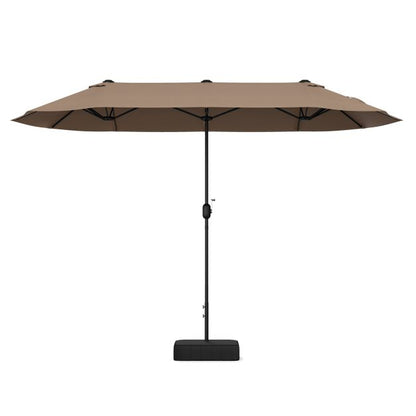 4m Double sided Patio Umbrella with Crank Handle for Garden Pool Backyard