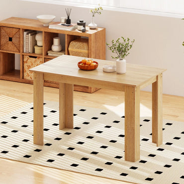 120 CM Dining Table for 4-6 People Wooden Rectangular Table Long Dinner Table