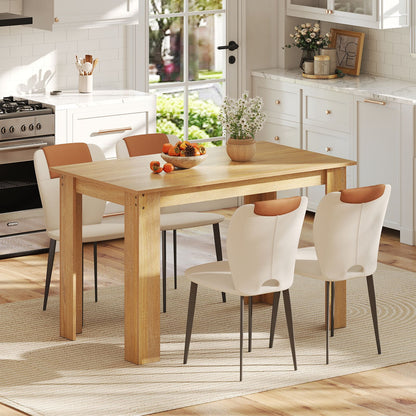 120 CM Dining Table for 4-6 People Wooden Rectangular Table Long Dinner Table